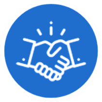 We care about people. Relationships icon.